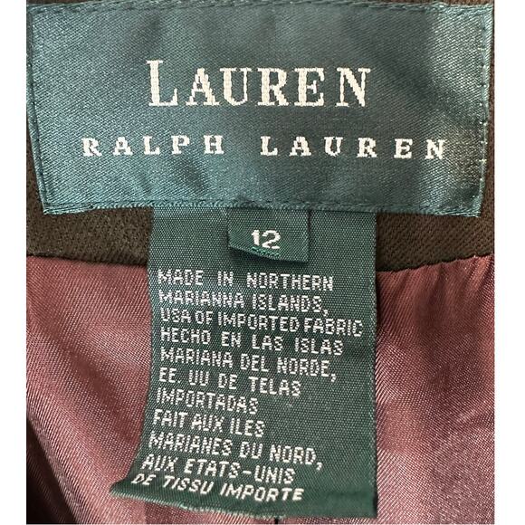 Lauren Ralph Lauren Green Wool Blend Preppy Academia Equestrian Blazer Size 12 - Picture 2 of 14